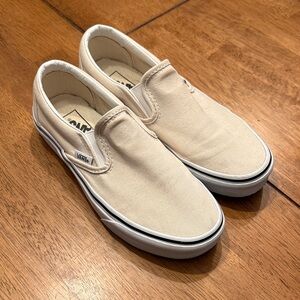 Vans Women’s Cream Slip-On Shoes